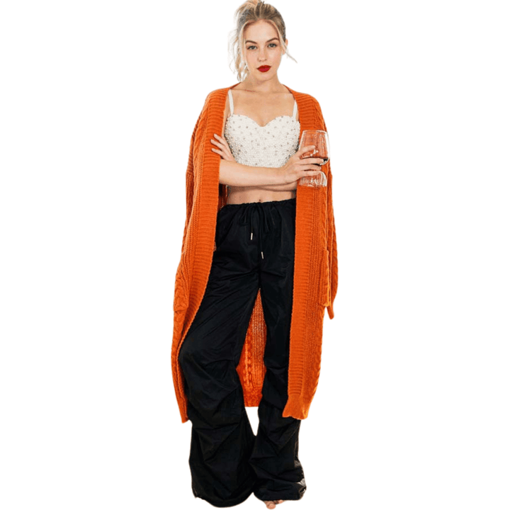 Landa Oversized with Pocket Long Sleeves Cardigan