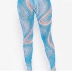 Lia Very sheer multi color retro print mesh leggings - La Belle Gina Boutique