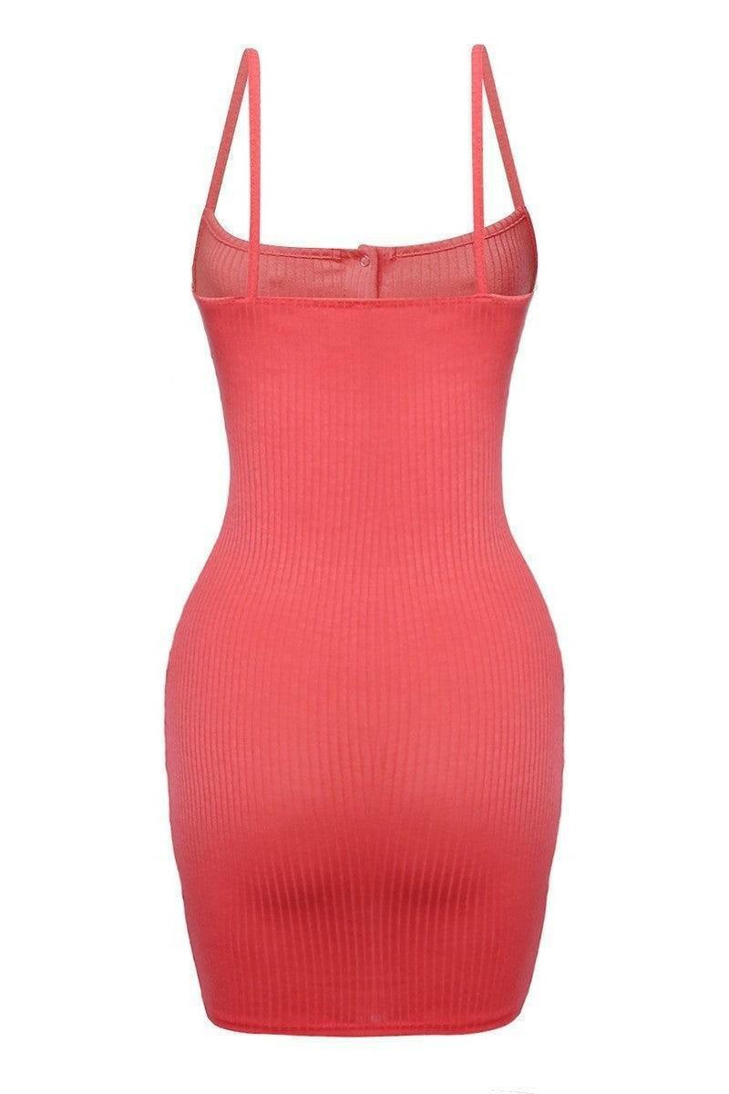 Rosie Button Front body on mini dress. - La Belle Gina Boutique